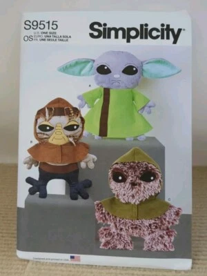 Simplicity S9515 Sewing Pattern 18" Plush Aliens NIP Uncut - Image 1 of 3