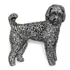 LABRADOODLE PEWTER SILVER PIN BADGE BROACH LAPEL IN A GIFT POUCH BIRTHDAY XMAS