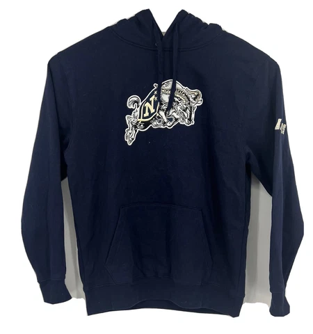 Mens US Naval Academy Midshipmen Hoodie Sweatshirt Large Blue Cover