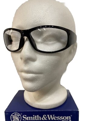 Óculos de segurança Smith & Wesson 21302 Elite armação preta, lente antiembaçante transparente - Imagem 1 de 4