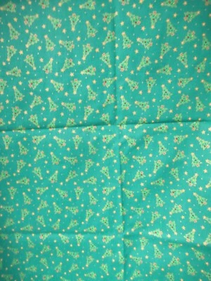 Little Bit of X-mas  For General Fabrics  CHRUSTMAS TREES&STARS GREEN 1YX44' - Image 1 of 4