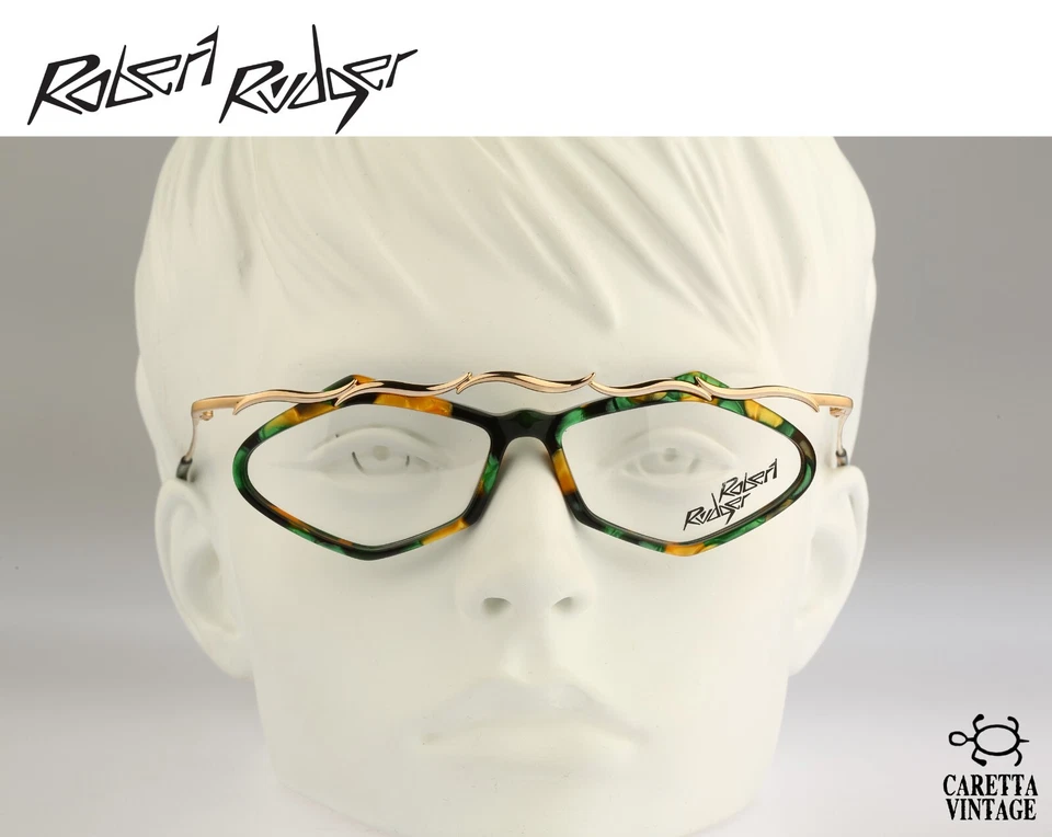 Robert Rudger 670 49, Vintage años 90 coloridos marcos de gafas hexagonales para mujer Nuevo de Lote Antiguo Foto 1 de 4