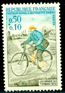 1972 Fahrrad, Fahrrad, Postbote Radsport, Briefmarkentag, Frankreich, 1784, MNH - Bild 1 von 1