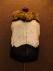 Fabulous Furs NEW Eye Poppin Couture Coyote Fox Mink Mid Length Faux Fur Vest 2X - Picture 1 of 9