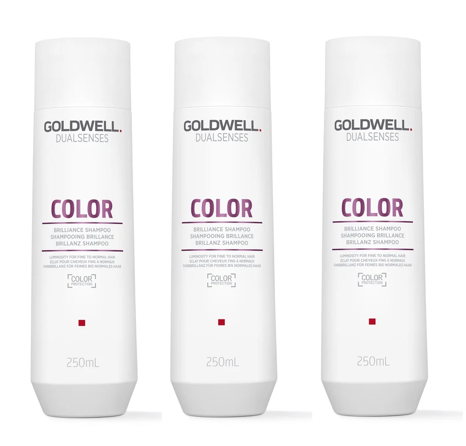 3x Goldwell Dualsenses Color Brilliance Shampoo feines bis normales Haar 250 ml