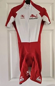 ENGLAND CYCLING SKINSUIT SHORT SLEEVE SIZE SMALL GIORDANA IMMACULATE CONDITION - Picture 1 of 11