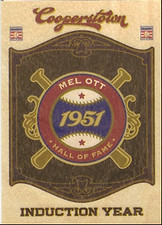 2012 Panini Cooperstown HOF Classes Induction Year #6 Mel Ott