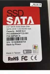 20x 64GB SSD Phison 2.5” SATA III 6G bps - Picture 1 of 3