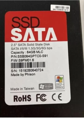 20x 64GB SSD  Phison 2.5” SATA III 6G bps - Image 1 of 3