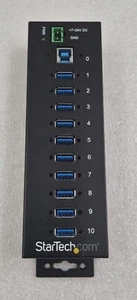 StarTech ST1030USBM 10-Port USB 3.0 Hub 5Gbps 7-24V DC ESD Surge Protection - Afbeelding 1 van 4