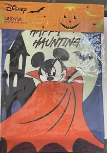 New - Disney Garden Flag ( 12.5" x 18" ) Mickey Mouse - Happy Haunting - Picture 1 of 2