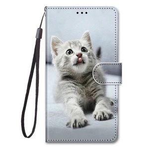 Cute Cat Wallet Phone Case For Google Pixel Honor Magic Huawei Sony Nokia 1S 3l - Picture 1 of 11