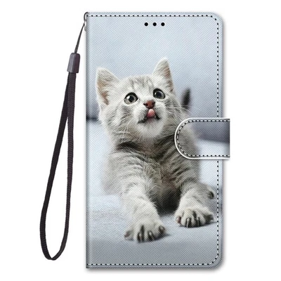 Cute Cat Wallet Phone Case For Google Pixel Honor Magic Huawei Nokia Sony 1S 3l - Image 1 of 4