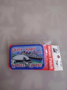 Queen Mary Spruce Goose LB CA Woven Iron-On Patch - Picture 1 of 2