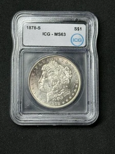1878-S Morgan Dollar $1 ICG MS63 - Picture 1 of 2