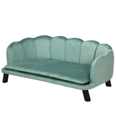 Elegante sofá verde para animais de estimação para cães grandes com suporte de almofada removível - Imagem 1 de 4