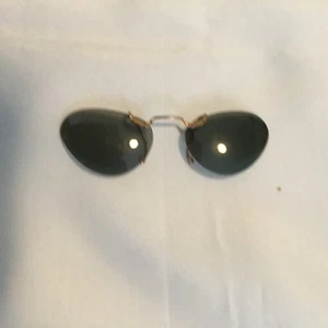 Vintage 1950's Polaroid Clip On Sunglasses Green Cats Eye Lenses - Picture 1 of 5