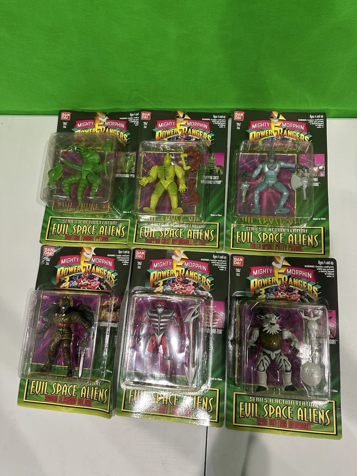 Lote de 6 figuras Power Rangers Evil Space Aliens Bandai 1994-1995 sin usar, en caja sellada Foto 1 de 1