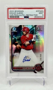 Edgar Quero 2022 Bowman Chrome 1st Auto RC Refractor /499 #CPA-EQ - PSA 9 Mint - Picture 1 of 2