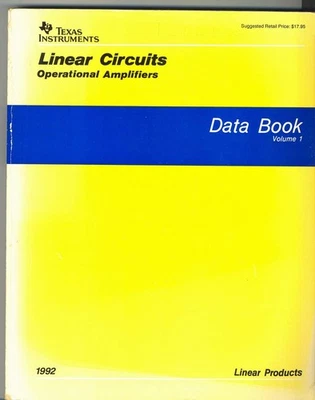 Texas Instruments (TI) = Linear Circuits - Operatoinal Amplifiers (1992) - Image 1 of 4