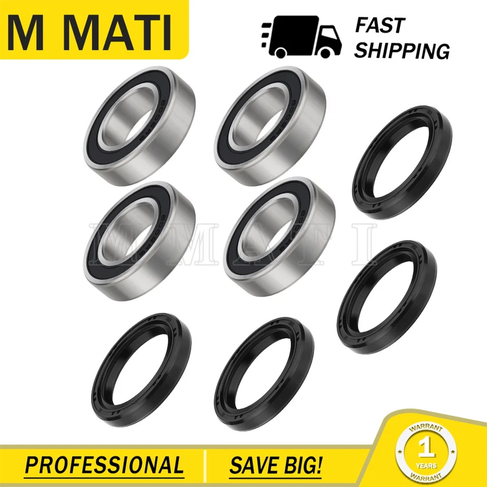 2X Front Wheel Bearings Seals For Kawasaki Mule 3000 3010 3020 4000 4010 KAF620 - Image 1 of 4