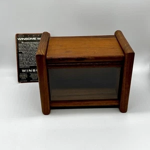 Caja de baratijas de joyería de almacenamiento de direcciones de madera de teca moderna de mediados de siglo receta ganadora - Imagen 1 de 7