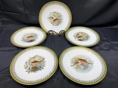 Set of 5 Designs ~ Gilman Collamore & Co New York" FISH" Cabinet Plates (set #1) - Image 1 of 4