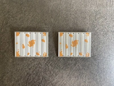 LEGO chapa de techo de hojalata oxidada (lote de 2) pendiente oxidada sucia Foto 1 de 4