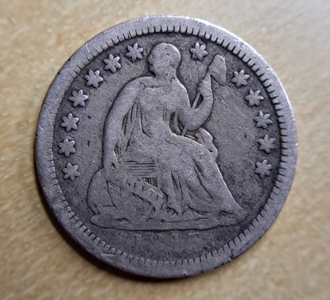 1843 P Seated Liberty Half Dime Very Good VG or Fine F Weak Date Semi Key H10C Cover