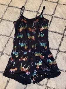Justice Girls one piece romper zebra shorts size 10 worn once! EUC! - Picture 1 of 3