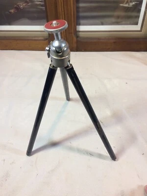 Vintage Bilora Telescoping Metal Tripod w/ Mini-Ball Head • Made in Germany - Image 1 of 4