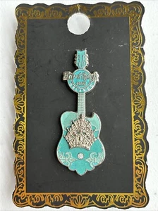 Hard Rock Cafe ORLANDO Crown Rhinestone Guitar Limited Edition Brooch Pin - Picture 1 of 6