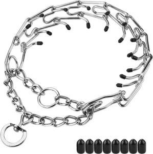 Prong Collar for Large Dogs, Stainless Steel Adjustable with Comfort Rubber Tips - Picture 1 of 6
