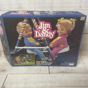 IDEAL JIM AND DANDY DOLLS VTG 1985 SWING SET OLD STOCK RARE NEW OPEN BOX - Picture 1 of 8