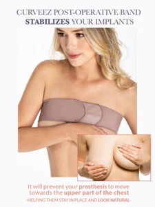 Breast Lift Bra Fajas Post Surgery Bust Band CURVEEZ Compression Medical Support - Picture 1 of 7