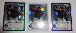 (3) 2011 Bowman Chrome Jorge Polanco Refractor Purple XFractor /500 /799 1st RC - Picture 1 of 2