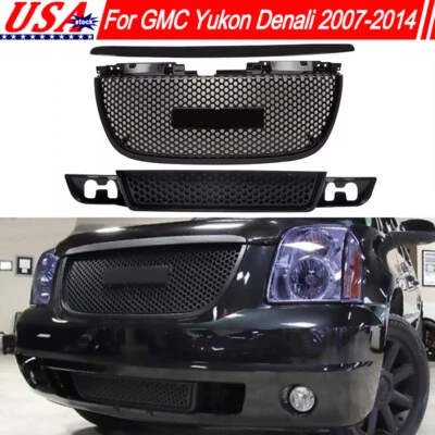 For 2007-2014 GMC Yukon Denali Front Hood Molding Trim Upper Lower Grille Grill - Image 1 of 4