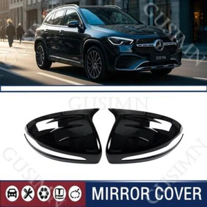 For Mercedes Benz GLA H247 GLA200 GLA35 2020-2024 Ox Horn Side Mirror Cover Caps - Picture 1 of 3