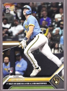 JOEY WIEMER Brewers Rookie 1st Multi HR Game 2023 Topps Now #406 SP Base RC - Picture 1 of 2