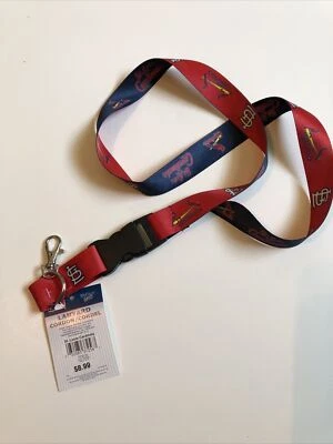 St. Louis Cardinals red and blue lanyard new with tags, Buckle, and clasp - Image 1 of 4