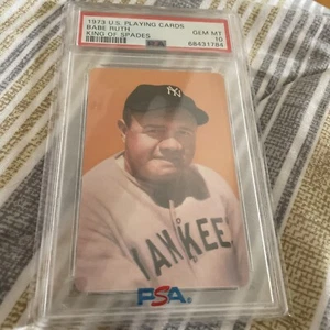 1973 U.S. PLAYING CARD BABE RUTH YANKEES HOF KING  OF SPADES PSA 10 - Picture 1 of 2