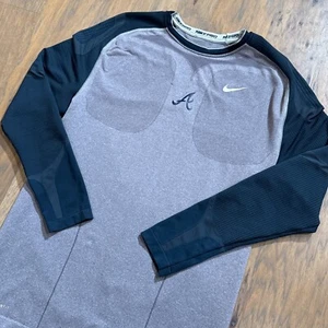 Camisa Atlanta Braves Para Hombres XXL Gris Nike Pro Compresión Béisbol Lanzador Swoosh - Imagen 1 de 11