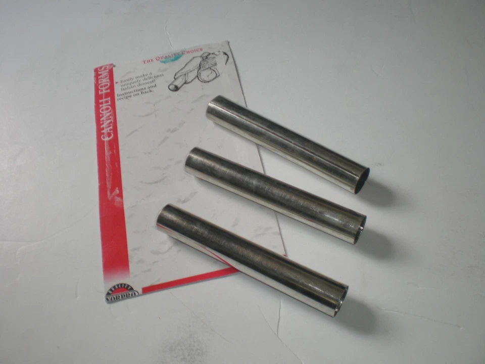 3 Norpro Cannoli Forms 5 1/2" w/ Recipe & Instructions Excellent - Image 1 of 1