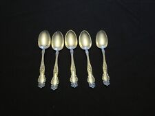 Set of 5 Rogers and Hamilton Tudor Silverplate Oval Soup (Place) Spoons -No mono