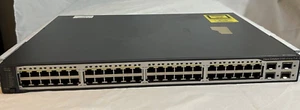 Cisco Catalyst WS-C3750V2-48PS-S 48-Port PoE Switch WS-C3750-48PS-S - Picture 1 of 8