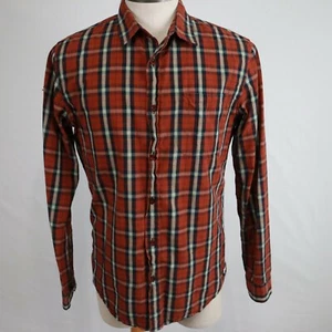 Analog Shirt Mens Medium Outdoor Casual Pocket Button Up Plaid Long Sleeve - Picture 1 of 9