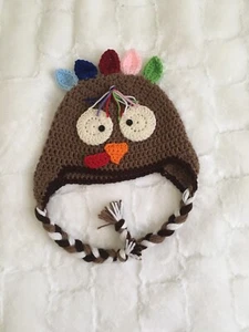 Crochet Turkey Hat, Crochet Thanksgiving Costume, Halloween Costume, Turkey Hat - Picture 1 of 3