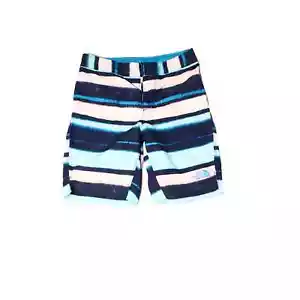 The North Face Boy's Amphibious Short, Cosmic Blue Water Stripe Print, Size M - Picture 1 of 3