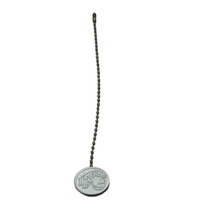 Hampton Bay Ceiling Fan replace part white metal light SHORT pull chain pendant - Picture 1 of 9