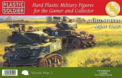 WW2V20014 1/72 WWII ALLIED STUART M5A1 TANK Plastic Soldier Company NEW  WW2 - Image 1 of 3